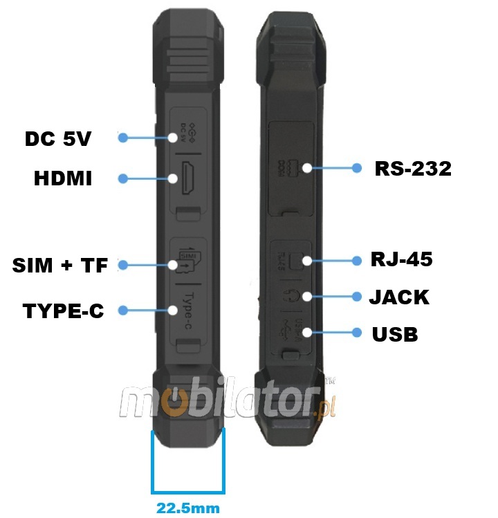 Mobipad 10DS-RTNL wstrzsoodporny przemysowy tablet Windows 11 4G LTE IP66